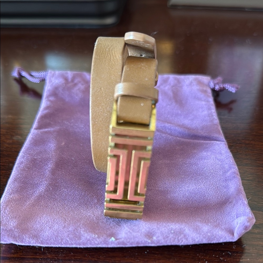 Tory Burch Gold and Brown Jewelry Belt